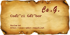 Csúzi Gábor névjegykártya