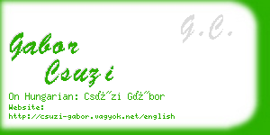 gabor csuzi business card